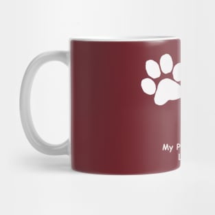 Polydactyl Paw Prints in White Mug